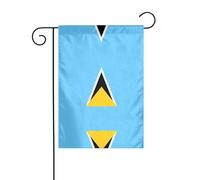 Décoration de jardin Drapeau de jardin 30,5 x 45,7 cm Drapeau HJFCZH de Sainte Lucie Impressions épais et résistant à l'usure pour pots de fleurs et pelouses de jardin