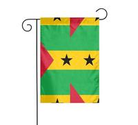 Décoration de jardin Drapeau de jardin 30,5 x 45,7 cm Drapeau WHJDPP de Sao Tomé et Principe imprimé épais et résistant à l'usure pour pots de fleurs et pelouses de jardin