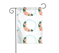Décoration de jardin Drapeau de jardin 30,5 x 45,7 cm HJFCZH Couronne de bulles Impressions épaisses et résistantes à l'usure pour pots de fleurs et pelouses de jardin