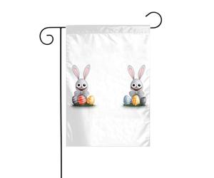 Décoration de jardin Drapeau de jardin 30,5 x 45,7 cm HJFCZH Le petit lapin cherche des œufs de Pâques Impressions épaisses et résistantes à l'usure pour pots de fleurs de jardin et pelouses