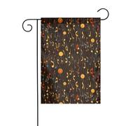 Décoration de jardin drapeau de jardin 30,5 x 45,7 cm HJFCZH Music Miniature Notation Prints épais et résistant à l'usure pour pots de fleurs et pelouses de jardin