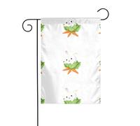 Décoration de jardin drapeau de jardin 30,5 x 45,7 cm HJFCZH Rouleaux de chou petit lapin blanc imprimés épais et résistant à l'usure pour pots de fleurs de jardin et pelouses