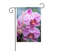 Décoration de jardin drapeau de jardin 30,5 x 45,7 cm WHJDPP fleur nationale malaisienne imprimée épais et résistant à l'usure pour pots de fleurs et pelouses de jardin