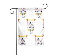 Décoration de jardin Drapeau de jardin 30,5 x 45,7 cm WHJDPP Joli zèbre sur la balançoire Impression épaisse et résistante à l'usure pour pots de fleurs et pelouses de jardin