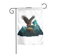 Décoration de jardin Drapeau de jardin 30,5 x 45,7 cm WHJDPP Un aigle s'envole dans son nid de montagne. Imprimé épais et résistant à l'usure pour pots de fleurs et pelouses de jardin