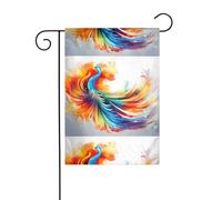 Décoration de jardin Drapeau de jardin 30,5 x 45,7 cm WHJSSF Abstrait Phoenix Image épaisse et résistante à l'usure pour pots de fleurs de jardin et pelouses