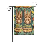 Décoration de jardin drapeau de jardin 30,5 x 45,7 cm WHJSSF Aloha Tiki image épaisse et résistante à l'usure pour pots de fleurs et pelouses de jardin