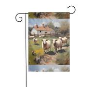 Décoration de jardin Drapeau de jardin 30,5 x 45,7 cm WHJSSF Beaucoup de vaches mignonnes Image épaisse et résistante à l'usure pour pots de fleurs de jardin et pelouses