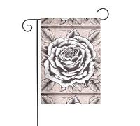 Décoration de jardin Drapeau de jardin 30,5 x 45,7 cm WHJSSF de nombreuses jolies roses Image épaisse et résistante à l'usure pour pots de fleurs et pelouses de jardin