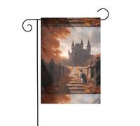 Décoration de jardin Drapeau de jardin 30,5 x 45,7 cm WHJSSF Dogs in the Fall Image épaisse et résistante à l'usure pour pots de fleurs de jardin et pelouses