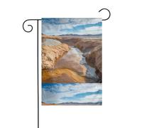 Décoration de jardin Drapeau de jardin 30,5 x 45,7 cm WHJSSF Source d'eau dans le désert Motif épais et résistant à l'usure pour pots de fleurs de jardin et pelouses