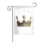 Décoration de jardin drapeau de jardin 30,5 x 45,7 cm WHJSSF The King's Crown Image épaisse et résistante à l'usure pour pots de fleurs et pelouses de jardin