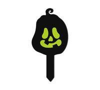 Décoration de jardin en acrylique avec éclairage - Différents visages de citrouille - Décoration d'Halloween lumineuse pour extérieur, véranda, jardin, cour, tous les styles inclus (Black4, 20 cm)