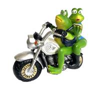 Décoration de jardin en forme de grenouille en forme de couple, sculpture d'intérieur et d'extérieur, décoration de bureau, de moto, serre-livres