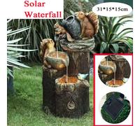 Décoration De Jardin En Résine À Énergie Solaire Avec Lumière Led,Décoration De Jardin De Simulation Extérieure,Canard,Tortank,Laura,Fontaine - Type E