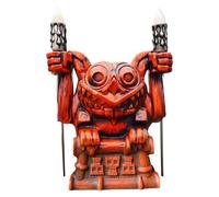 Décoration de jardin en résine extérieure réaliste,statue de figurine Tiki,sculpture Tili,torche Shoous Water Cup,totem hawaïen - Type Rose