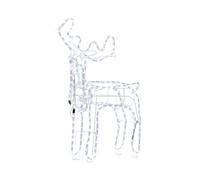 Décoration de Jardin et d'Intérieur à LED Forme Renne Animé Blanc 94 cm Inn