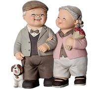 Décoration de Jardin Figurines de Jardin Ornement de Jardin Aimer Couple de Personnes âgées Figurines Vieux Couple marié Statues Anniversaire de Mariage Grands-Parents Cadeau de Saint Valentin GCS