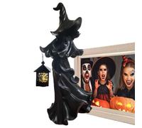 Décoration de Jardin,Halloween Messager De l'enfer avec Lanterne | Décoration De Statue Fantôme Vintage en Résine pour Jardin, Arrière-Cour, Extérieur Et Intérieur, pour Fête Et