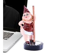 Décoration de jardin humoristique pour adulte | Nain de pole dance - Statue de jardin en résine, décoration de pelouse fantaisiste, sculpture amusante pour extérieur et intérieur pour la maison