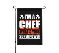 Décoration De Jardin Je Suis Chef Et Vous Quel Est Votre Superpouvoir ? Amusant Drapeaux Décoratif Suspendre Bannière Pour Vacances D'Intérieur Pelouse 12X18 Inch