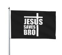 Décoration De Jardin Jésus Sauve Mon Frère Uv Fade Résistant Drapeau Décoratif Durable Bannière Décorative Pour Patio Ferme Porche 3X5 Ft