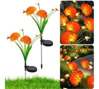 Décoration de jardin Lampes solaires Lampes solaires pour extérieur jardin, 2x Lampe solaire à fleurs Lampe de jardin pour pelouse Terrasse Fête Mariage Balcon Décoration éclairage