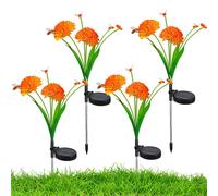 Décoration de jardin Lampes solaires Lampes solaires pour extérieur jardin, 4x Lampe solaire à fleurs Lampe de jardin pour pelouse Terrasse Fête Mariage Balcon Décoration éclairage