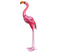 Décoration de jardin, métallique, flamant rose, 14x24x65 cm