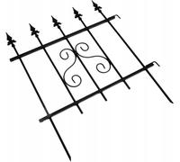 Décoration de jardin Noir Palisade Clôture de jardin Acier 66 cm
