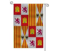 Décoration De Jardin Norme des Rois Catholiques Bannière décorative | 12x18 Inch Amusant Drapeau décoratif Suspendre Bannière pour Fête Intérieur Extérieure