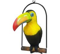 Décoration de jardin Oiseau Toucan 80cm Statue Statuettes Perroquet Nouveau