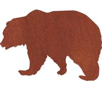 Décoration De Jardin Ours En Acier Corten, Patiné, Grande Figure D'ours