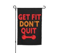 Décoration De Jardin Restez En Forme N'Abandonnez Pas Durable Drapeaux Décoratif Double Face Bannière Pour Vacances Fête Balcon 12X18 Inch