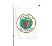 Décoration De Jardin Sea Dog Key West Floride Uv Fade Résistant Drapeau De La Fierté Double Face Bannière De Cour Pour Vacances Maison Ferme 12X18 Inch