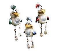 Décoration de jardin Statues de jardin Décoration extérieure Ornement de poulet Statue de jardin Figurine de jardin décorative Poule Poulet Piquet de jardin Décorations d'arrière-cour 3 pièces