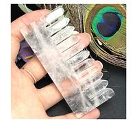 décoration de la chambre Pierres précieuses et cristaux Peigne en cristal de quartz rose améthyste naturelle de 8 cm, peignes de massage for la santé des cheveux à dents larges, collection de cadeaux