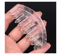 décoration de la chambre Pierres précieuses et cristaux Peigne en cristal de quartz rose améthyste naturelle de 8 cm, peignes de massage for la santé des cheveux à dents larges, collection de cadeaux