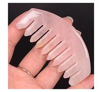 décoration de la chambre Pierres précieuses et cristaux Peigne en cristal de quartz rose améthyste naturelle de 8 cm, peignes de massage for la santé des cheveux à dents larges, collection de cadeaux