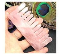 décoration de la chambre Pierres précieuses et cristaux Peigne en cristal de quartz rose améthyste naturelle de 8 cm, peignes de massage for la santé des cheveux à dents larges, collection de cadeaux