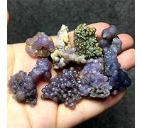 décoration de la chambre Spécimen d'agate de raisin naturel pierres et cristaux cristaux pierres précieuses de quartz (Color : 330g-350g, Size : One Size)