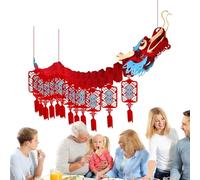 Décoration de la Fête du Printemps,Bannière du Nouvel An chinois | Ensemble de décoration de bannière pour la Fête Printemps 2024 - Toile de fond chinoise créative Dragon pour nouvel an lunaire, av