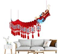 Décoration de la Fête du Printemps,Bannière du Nouvel An chinois,Ensemble de décoration de dragon créatif, toile de fond chinoise pour le nouvel an lunaire | Bannière de fond de photographie de l'anné