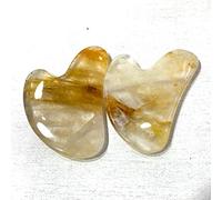 Décoration de la maison 70-80 mm Bâton de quartz jaune naturel de massage Cristal de soins de la peau Outil de beauté Pierre naturelle polie et pierres de cristal Home Collections
