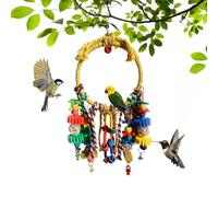 Décoration de la maison Fournitures pour animaux de compagnie en coton | Jouets de perruche : accessoires d'oiseaux swing swing swing de perroquet coloré, jeux interactifs pour cockatiel conure canary