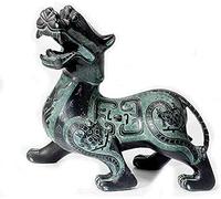 Décoration de la Maison Pi Xiu/Pi Yao Statues Bronze Traditions Chinoises Figurine Feng Shui Décor Sculptures à Collectionner Attirer la Richesse et la Bonne Chance 427 Ornements