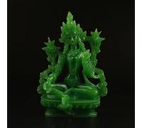 Décoration de la Maison Sculpture de Jardin Statue Tibet Antique Vert Tara Déesse Guanyin Statue Statue de Bouddha Sûr et Bonne Chance Décoration de la Maison, Statue de Bouddha