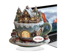 Décoration de la Table de Noël - de Bureau de Couleur 2D - Acrylique Castle Pattern Decoration Stand avec Support, Workplace Home Home Studio Restaurant Mall Workplace Living