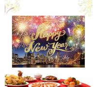 Décoration de la veille du Nouvel An - 82x59 Inch Holiday Backdrop Sign, Bannière de célébration Bold 2026, fournitures de fête accrocheuse pour les yeux | Accent de de photo parfait pour les