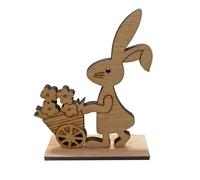 Décoration de Lapin,Statue de Lapin en Bois - Décorations de Bureau Festival de Lapins de Cyclisme | Pour Bureau Entrée Bureau Salon Chambre Couloir Fenêtre Banc Jardin Fête de Vacances